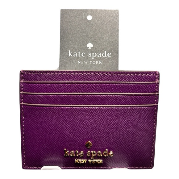 💜Kate Spade Purple Key Card Holder Sleek Design - Picture 1 of 6